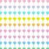 Glittergardin Pastell Regnbue Hjerter 100 x 200 cm