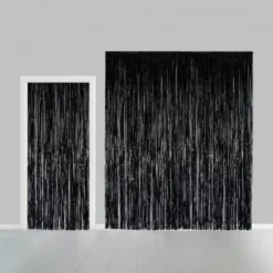 Glittergardin Sort, 100 x 240 cm