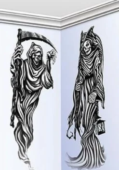 Grim Reaper Veggdekor i Plast 2 stk