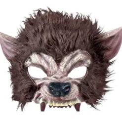 Halvmaske Brun Ulv, lateks