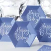 Happy B'day Asjett Blå, 6 stk