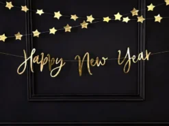 Happy New Year Girlander Gull, 66 x 18 cm