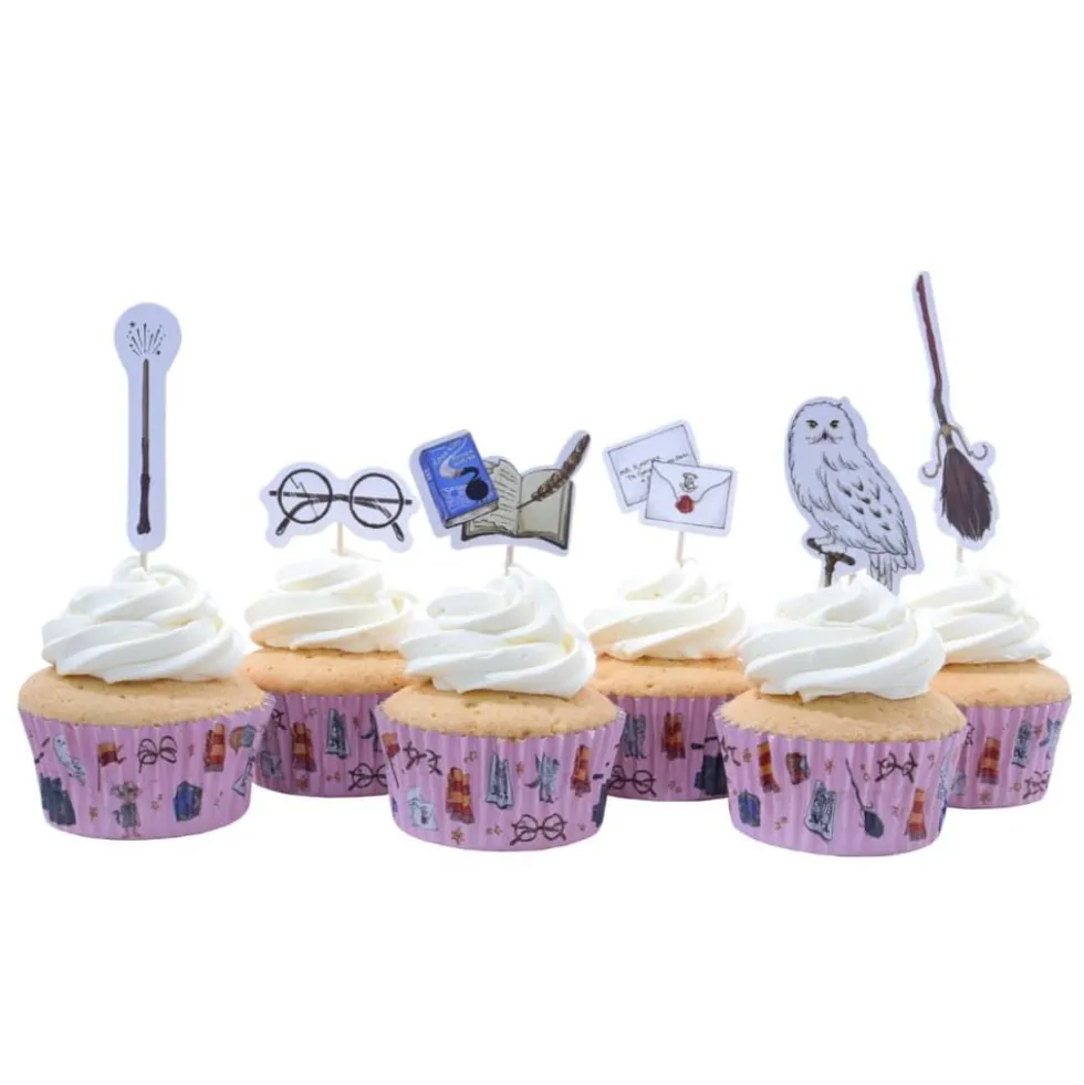Harry Potter Cupcake Set, Harry Potter, 24 folierte muffinsformer og toppere