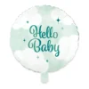 Hello Baby Skyer Babyshower Folieballong, 45cm