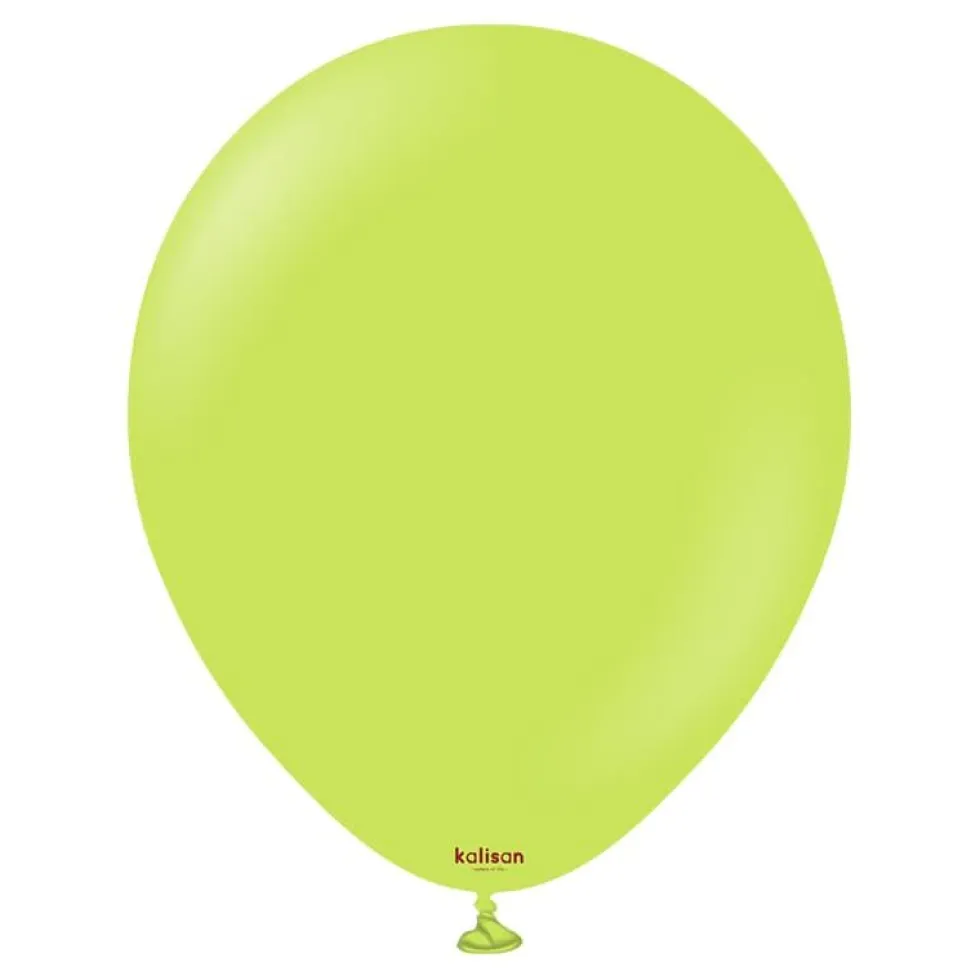 Kalisan Lateksballonger Standard Lime Green, 30 cm, 10 stk