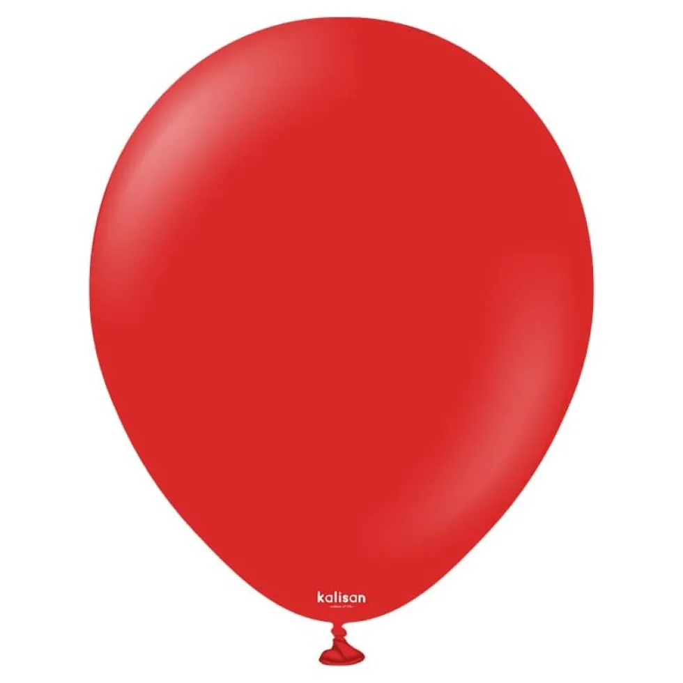 Kalisan Lateksballonger Standard Red, 30 cm, 10 stk