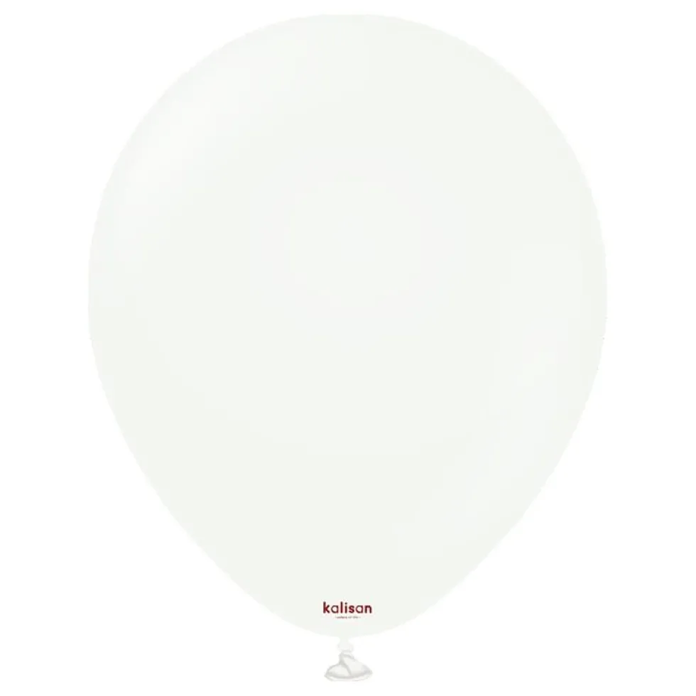Kalisan Lateksballonger Standard White, 30 cm, 10 stk