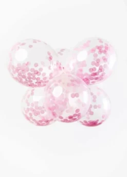 Konfettiballonger Papir Rosa, 30 cm, 6 stk