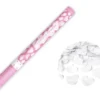 Konfettikanon, Hvite hjerter, 60 cm