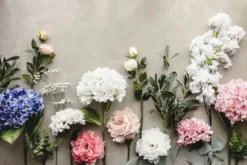 Kunstig blomst Lysrosa Hortensia, 35 cm