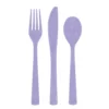 Lavendel Gjenbrukbart Plastbestikk, 18 stk.