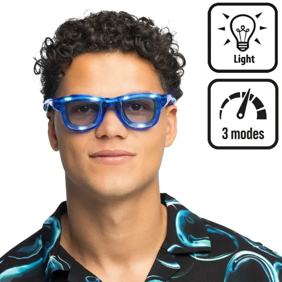 LED blå partybriller