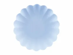 Lys blå plastikk tallerkener, 4pk
