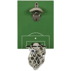 Metal flaskeåpner med fotball mål