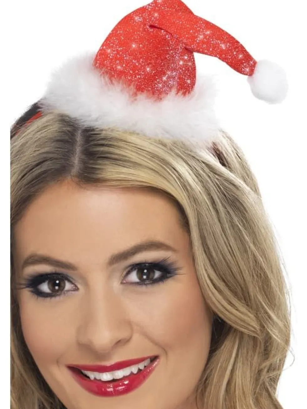 Mini nisselue med glitter på bøyle