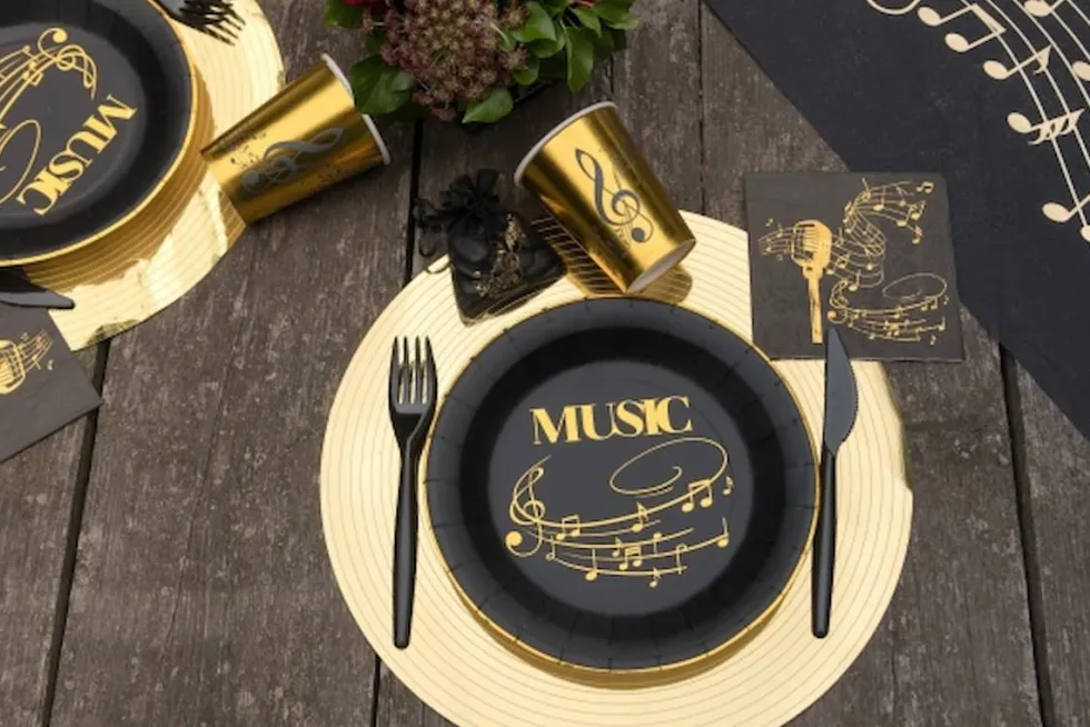 Music Gold Record Servietter, 20 stk