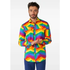 OppoSuit Zig Zag Regnbue skjorte