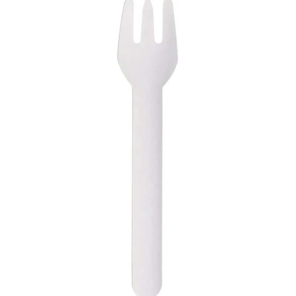 Papir Gaffel Hvit, 10 stk
