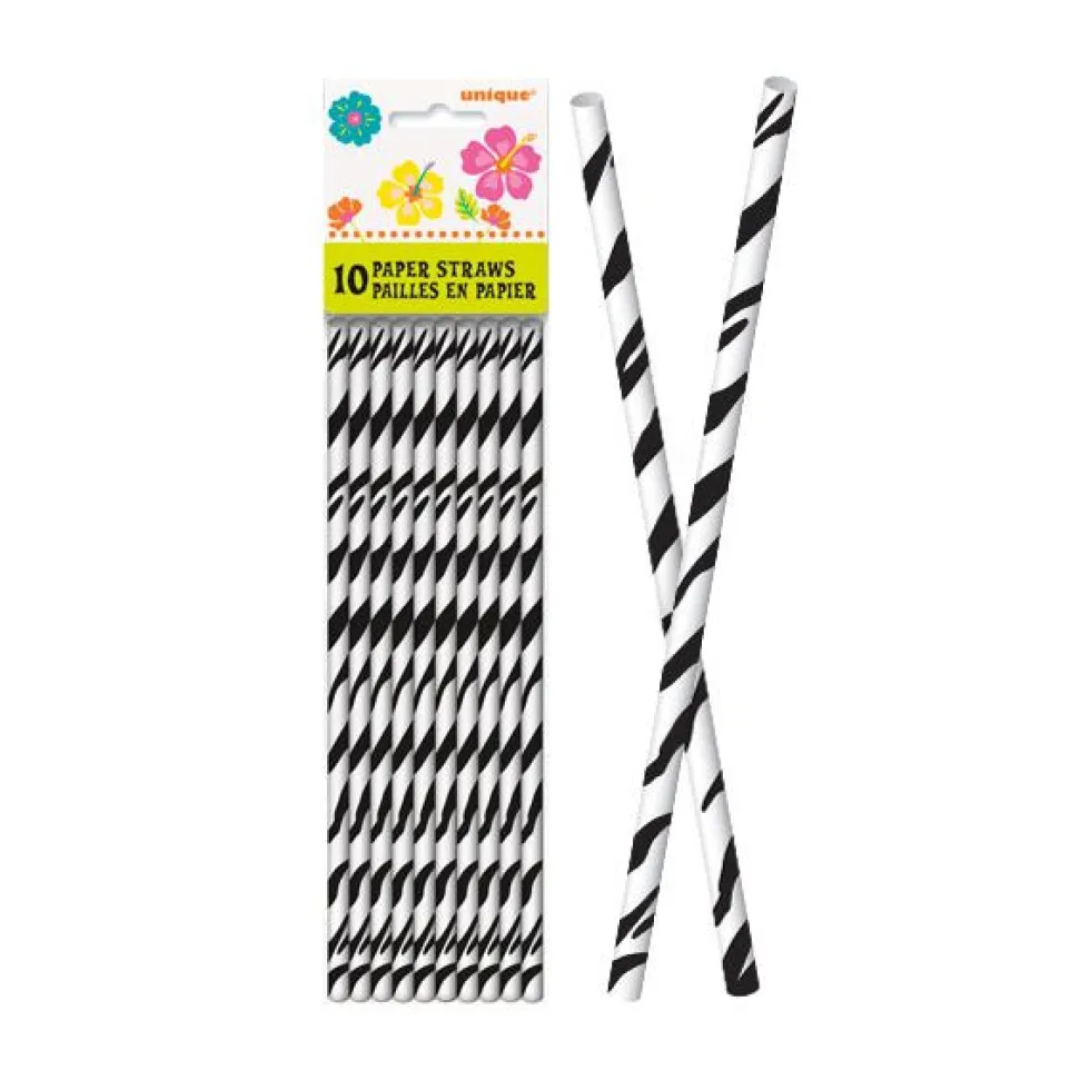 Papirsugerør, zebrastriper
