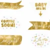 Photo Props Baby Shower, 6 stk, DIY