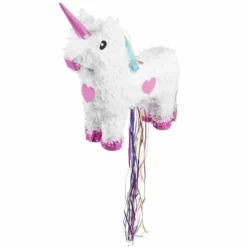 Piñata Pull Enhjørning Hvit
