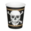 Pirat pappkopper gull, 10 stk.