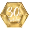 30år Bursdag Asjett Gull, 6 stk