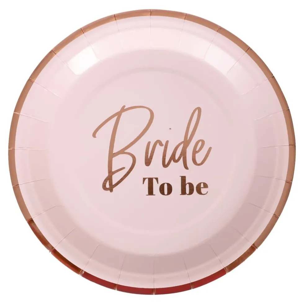 Rosa bride to be tallerken 8stk