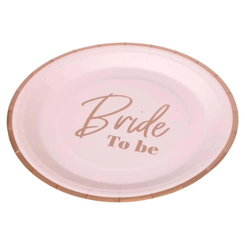 Rosa bride to be tallerken 8stk