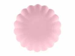 Rosa plastikk tallerkener, 4pk