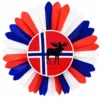 Rosett Norske flagg m/elg