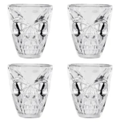 Shotglass Hodeskalle Plast, 4 stk