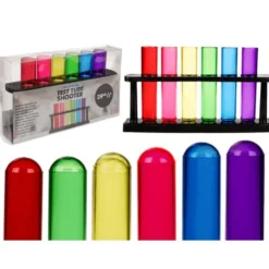 Shotglass, Test Tube, 6 stk i stativ