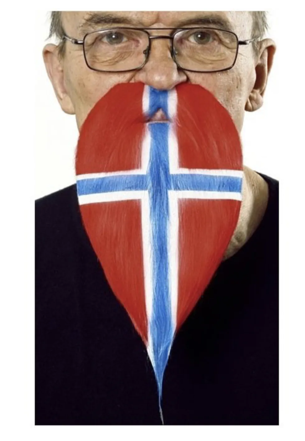 Skjegg i flaggfarge Norge