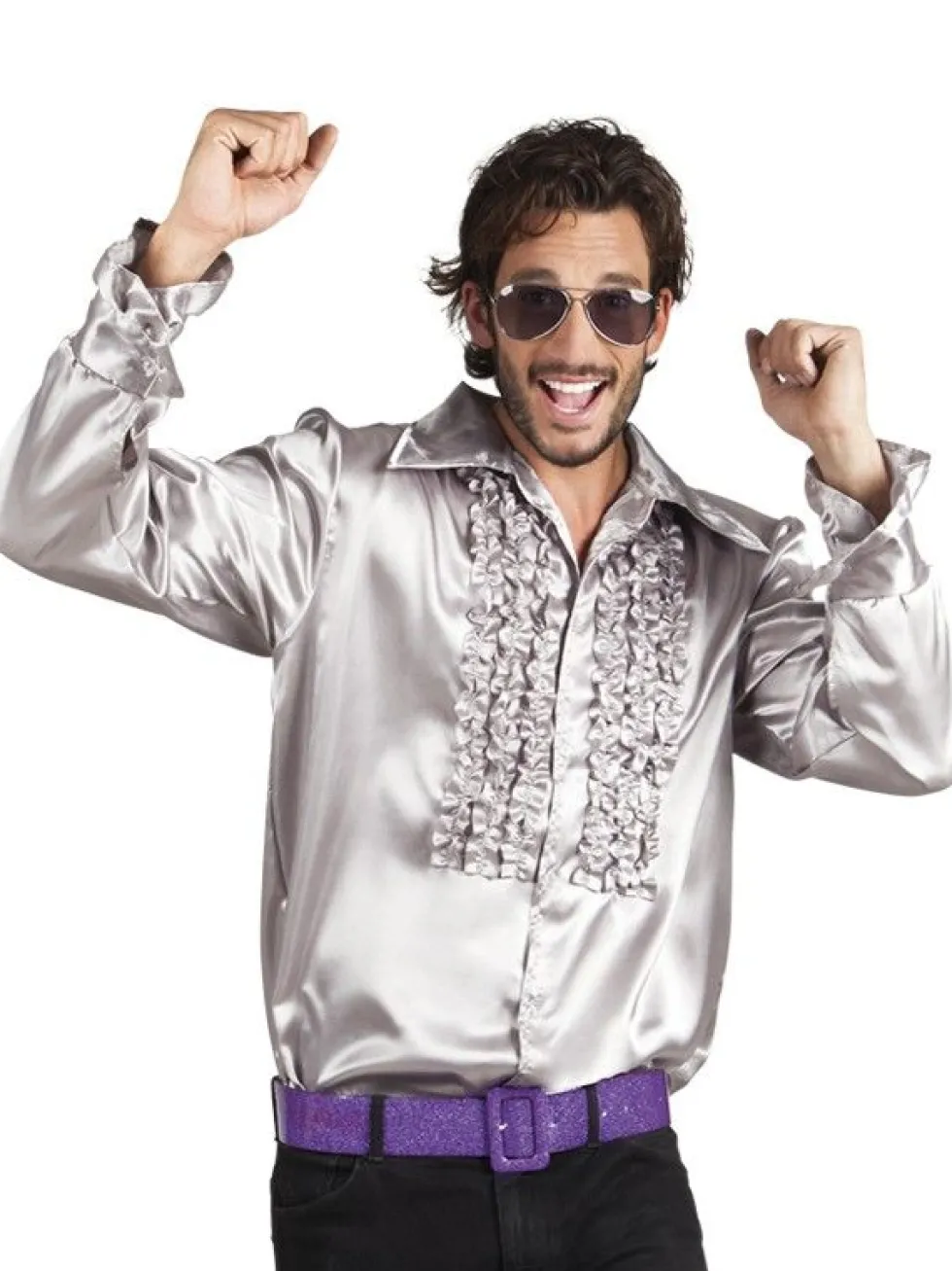 Sølv disco skjorte
