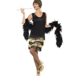 Sort & Gull Fringed Flapper