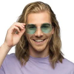Store Grønne Hippie Briller