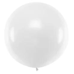 Stor pastellhvit ballong, 1m