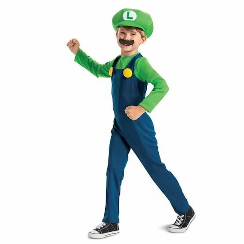 Super Mario Luigi Classic barnekostyme