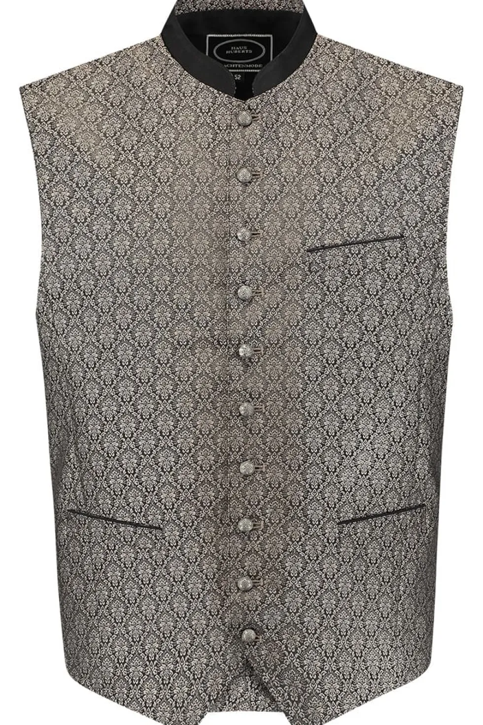 Trachten vest Leopold taupe jacquard