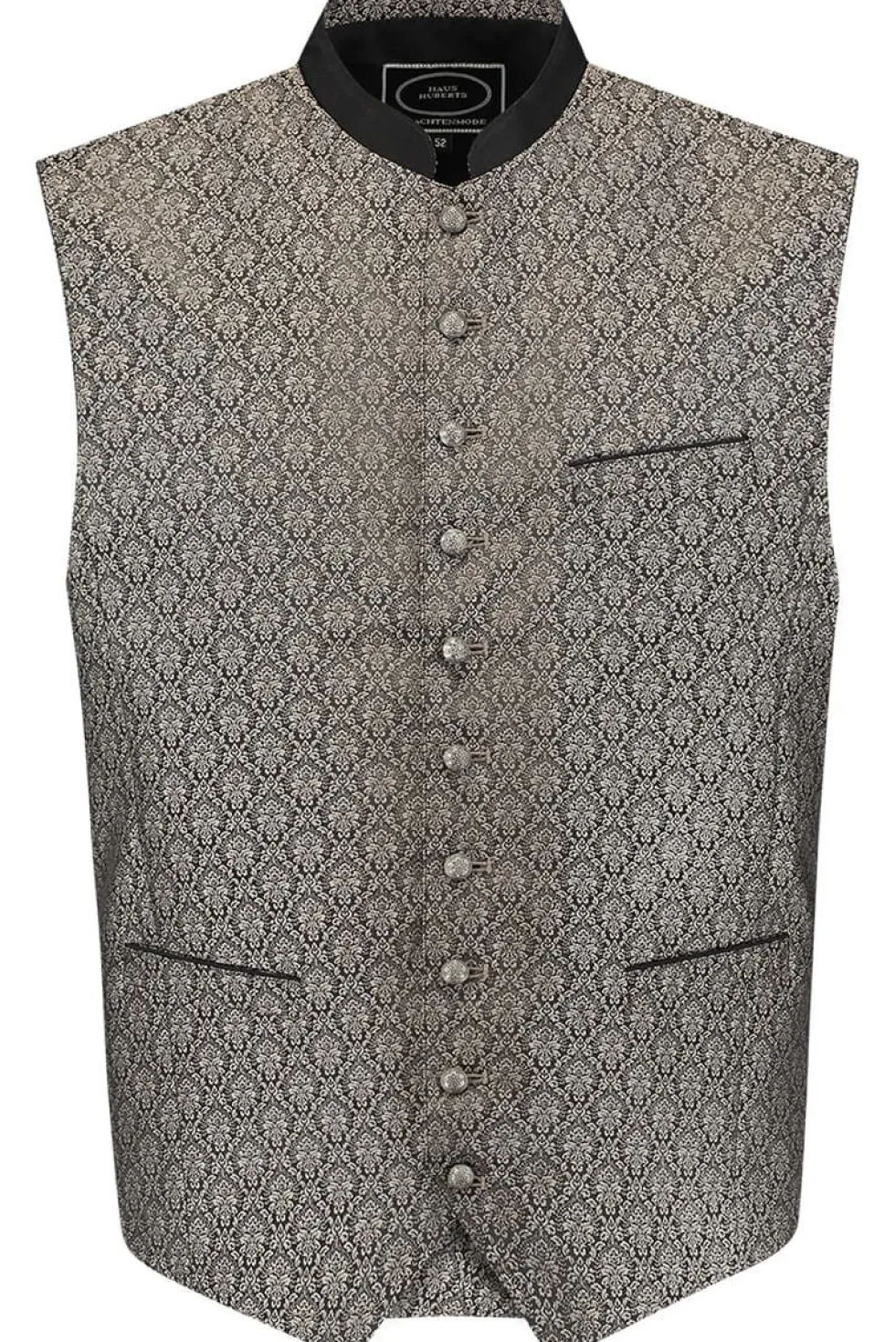 Trachten vest Leopold taupe jacquard