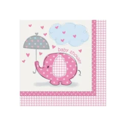 Umbrellaphants Pink, 16 servietter