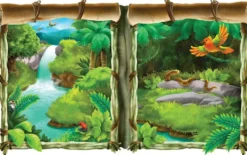 Veggdekorasjon, vindu, Jungle