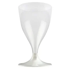 Vinglass 20cl hvit perle, 10stk